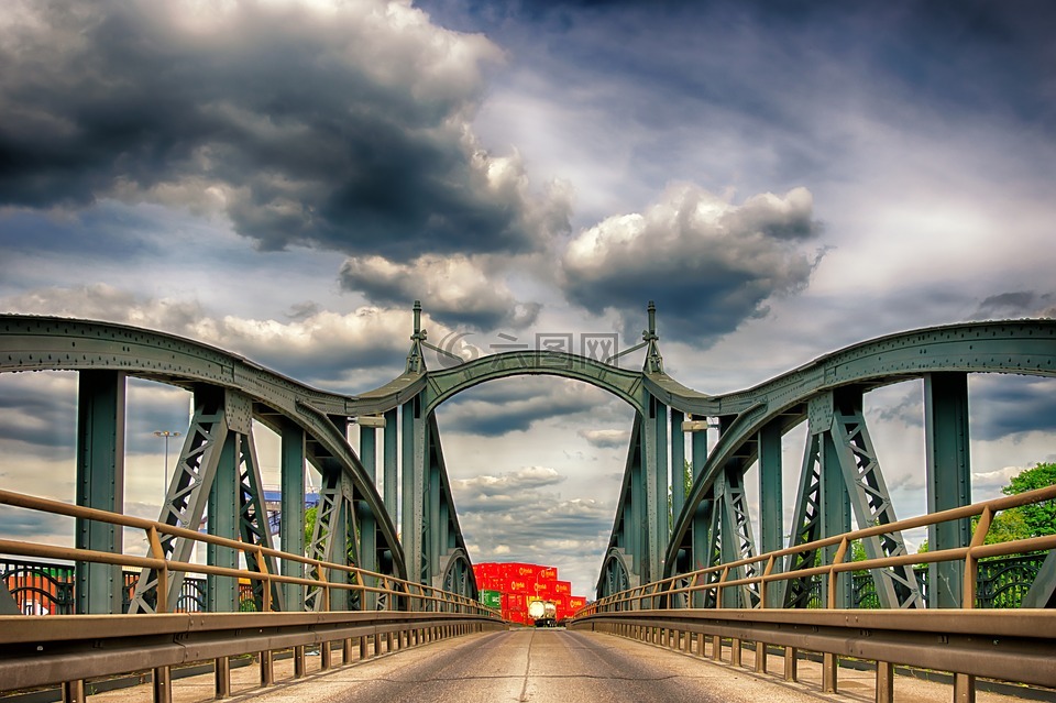 橋,道路,離