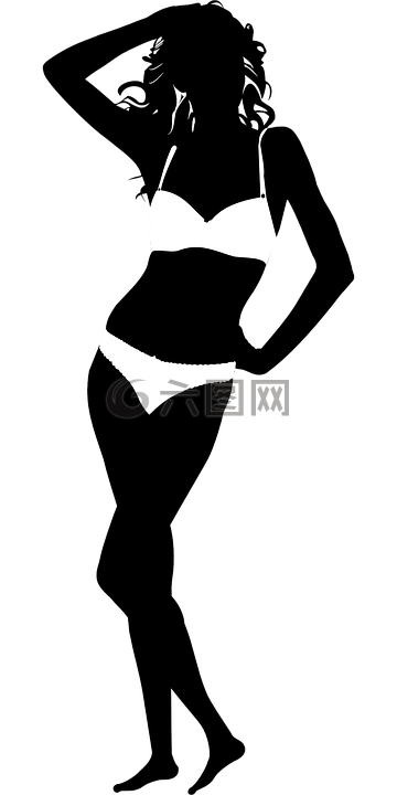 比基尼模特,比基尼,女子