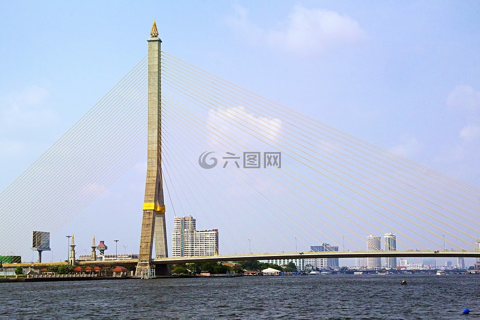 曼谷,橋,泰國