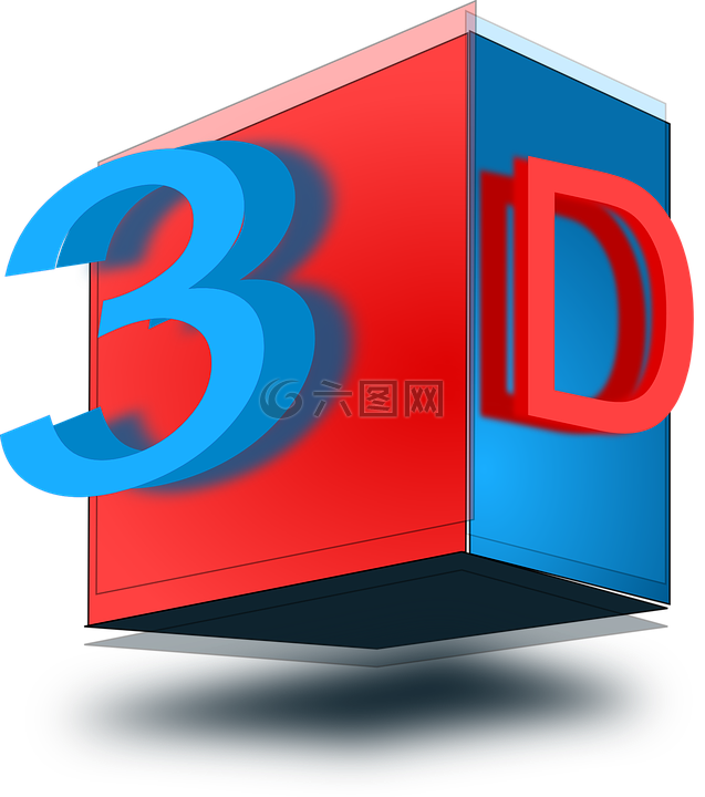立方體,3d,藍色