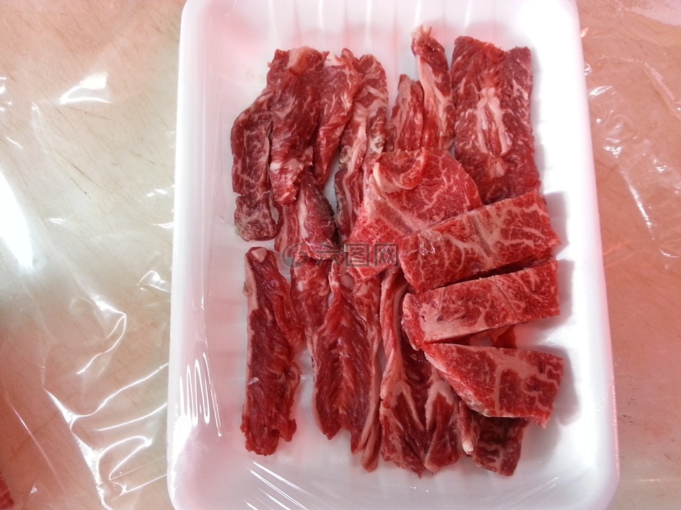 肉,牛肉,包裝肉類