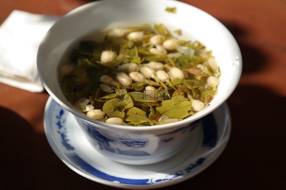 t恤,綠茶,葉子