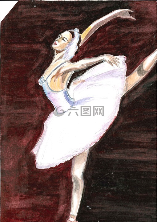 芭蕾舞女演員,繪畫,圖片