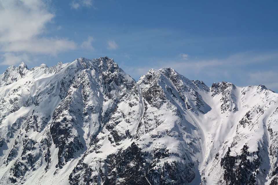 山,高山,冬天