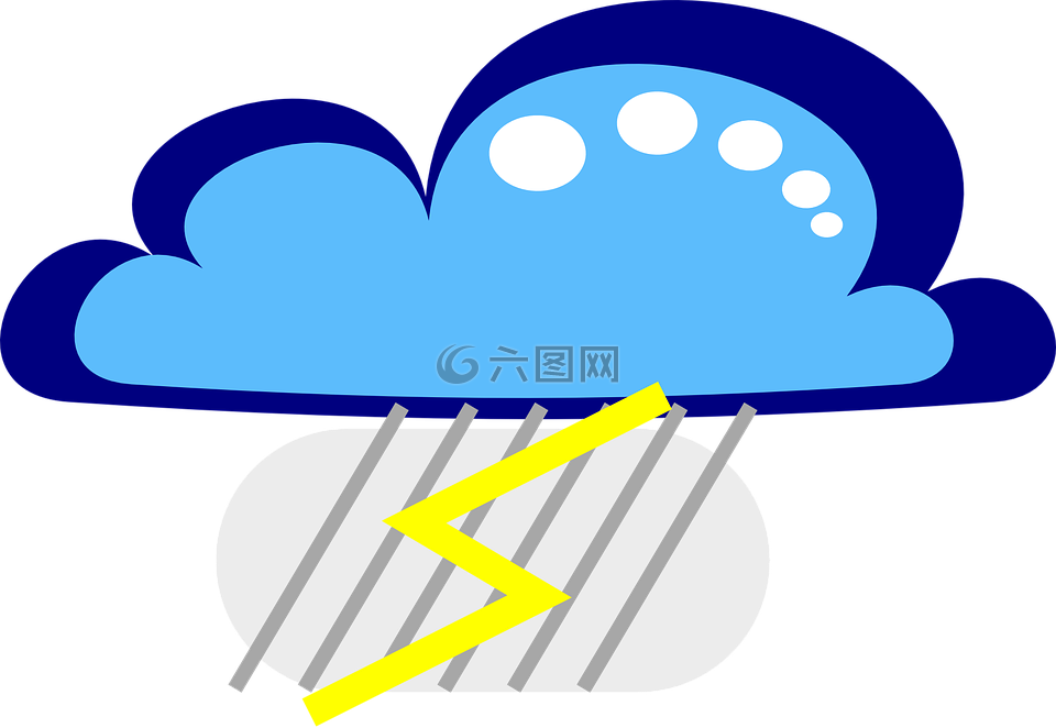 云,閃存,雨