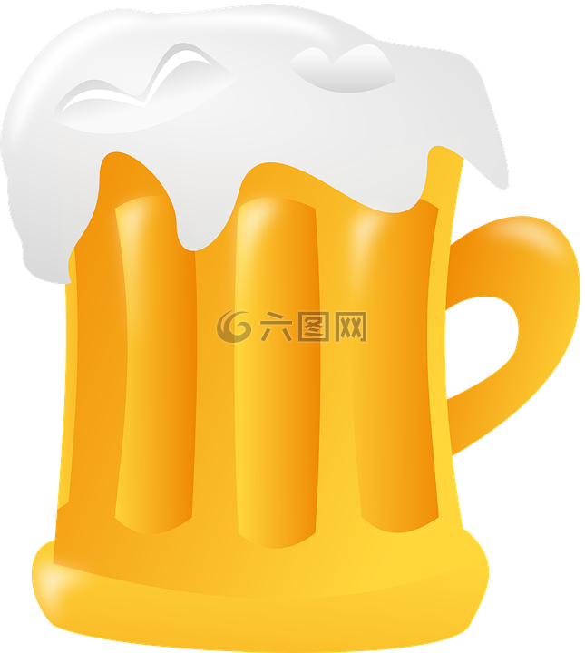 啤酒,喝,玻璃