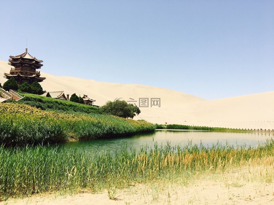敦煌,月牙泉,原創(chuàng)