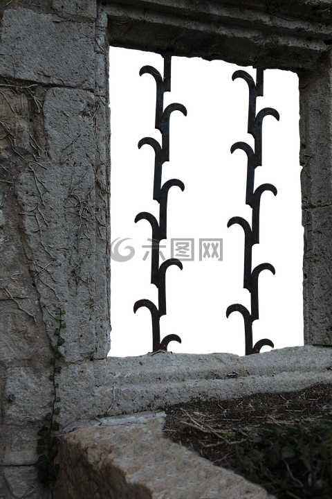 窗口,鍛鐵,風(fēng)化