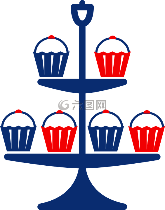 蛋糕,銀禧,藍(lán)色