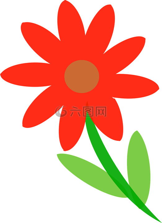 花,紅色,植物