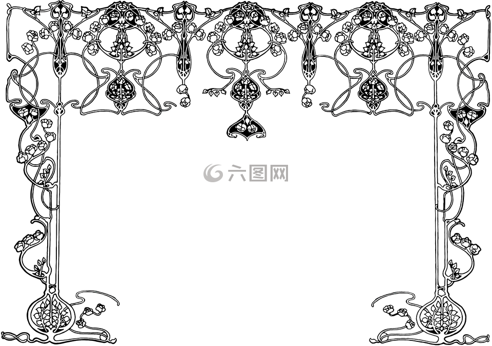 新藝術(shù),線條藝術(shù),黑色和白色