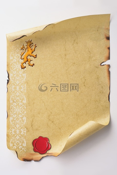 證書,文檔,獅子