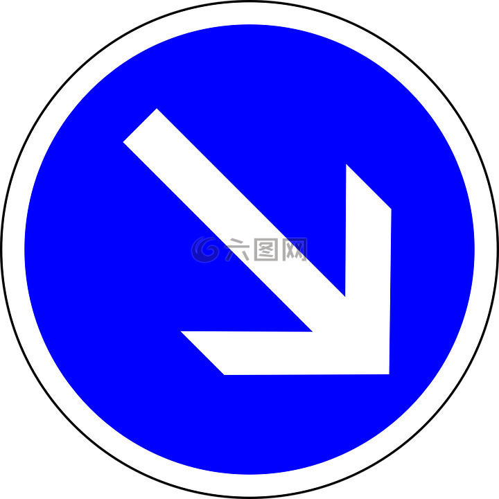 交通標(biāo)志,跡象,靠右