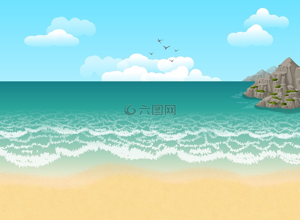 海灘,mar,沙