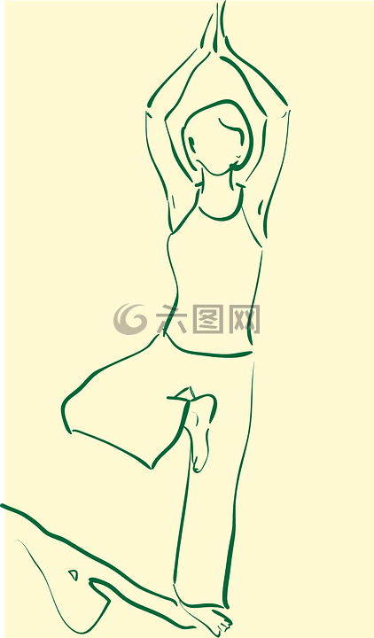 瑜伽,樹,構成
