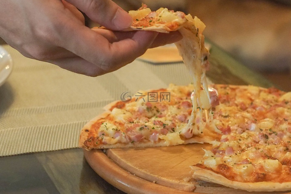 比薩餅,食品,咖啡館
