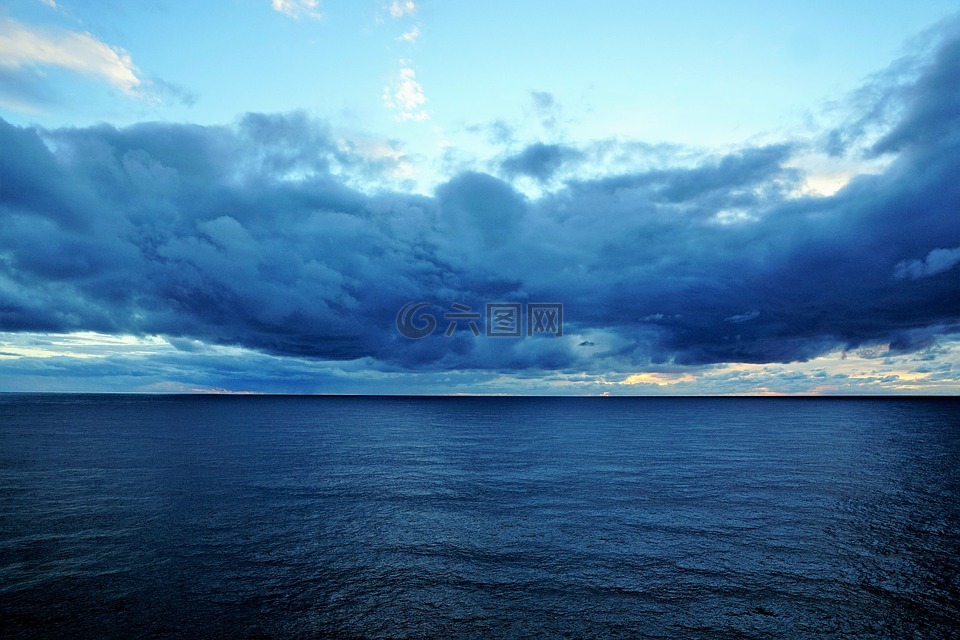 天空,海洋,大西洋