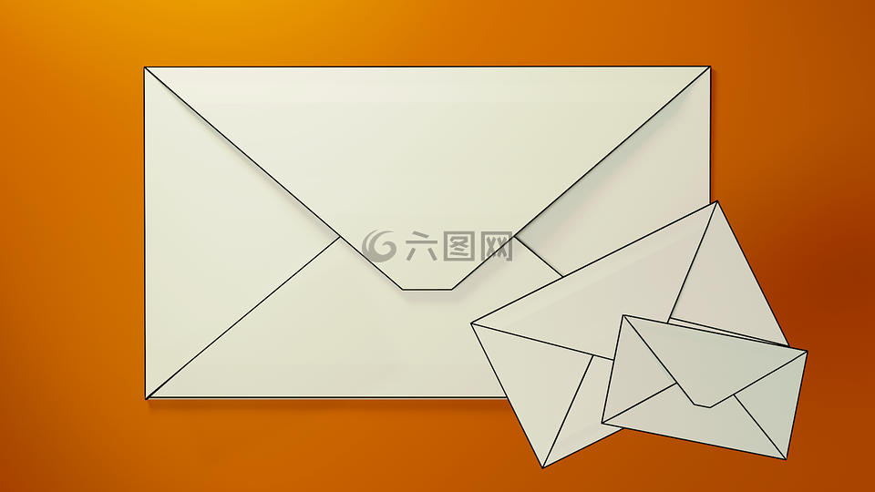 消息,信封,郵件