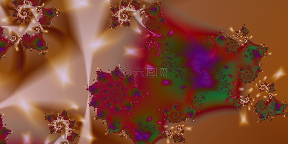 分形,漸變,多彩