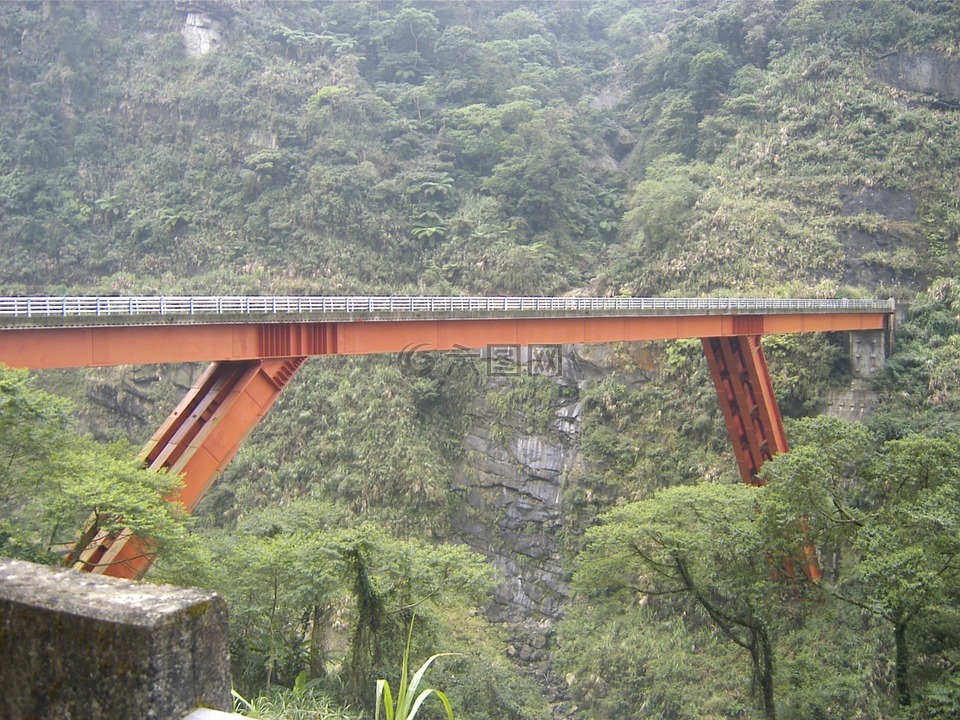 橋,bungee,山水