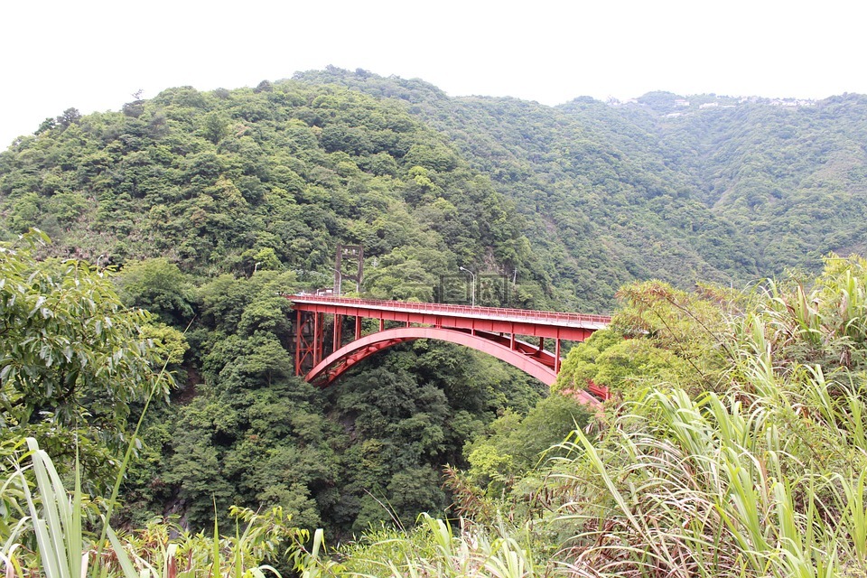 橋,bungee,山水