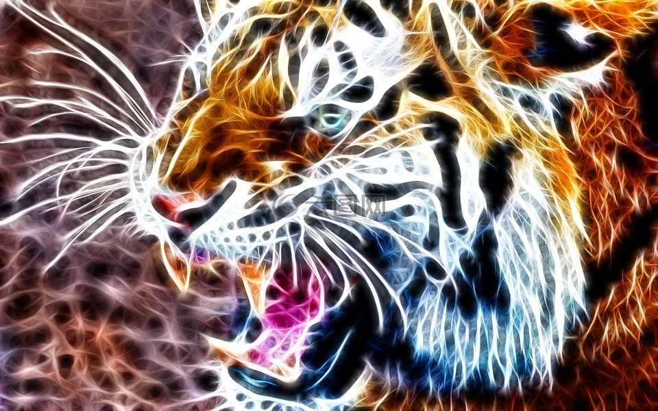 老虎动物3d