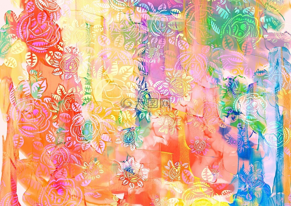 水彩,漆,墨水