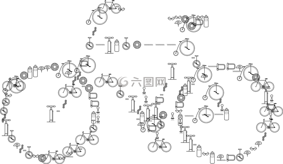 自行車,圖標,騎