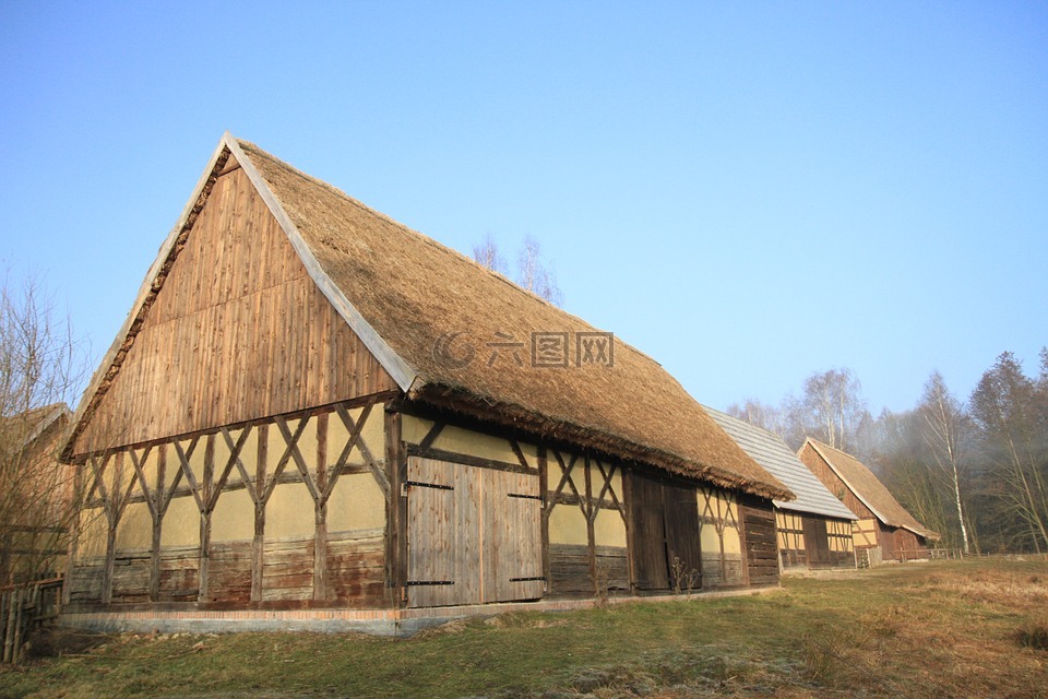 山寨,房子,露天博物館