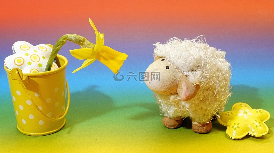 背景,復(fù)活節(jié),羊