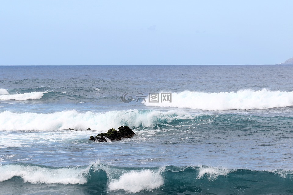 海浪,大西洋,海洋