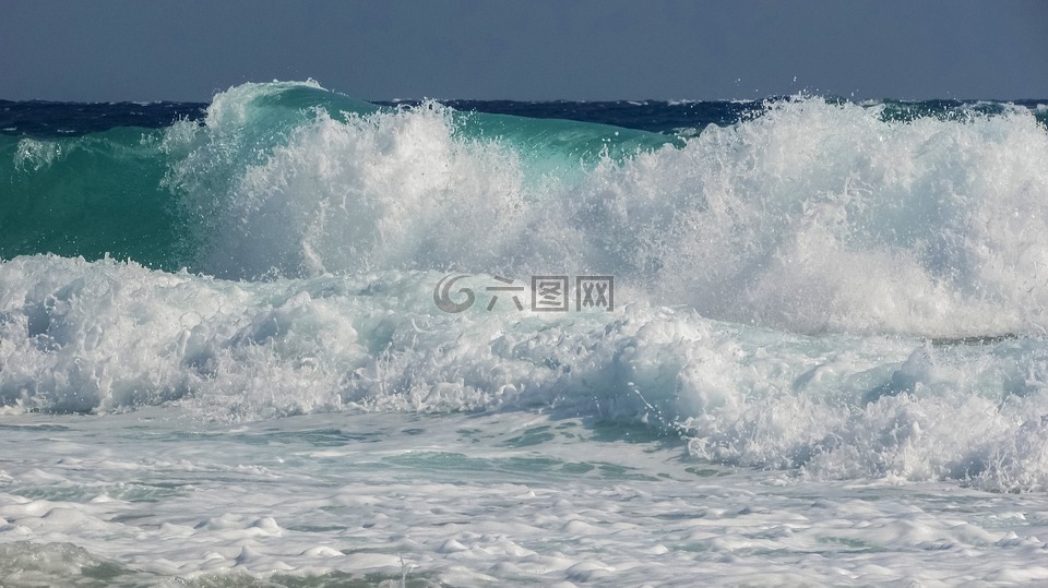 波,氣泡,泡沫