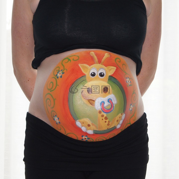 bellypaint,肚皮画,怀孕