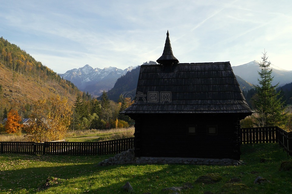 禮拜堂,山,塔特拉