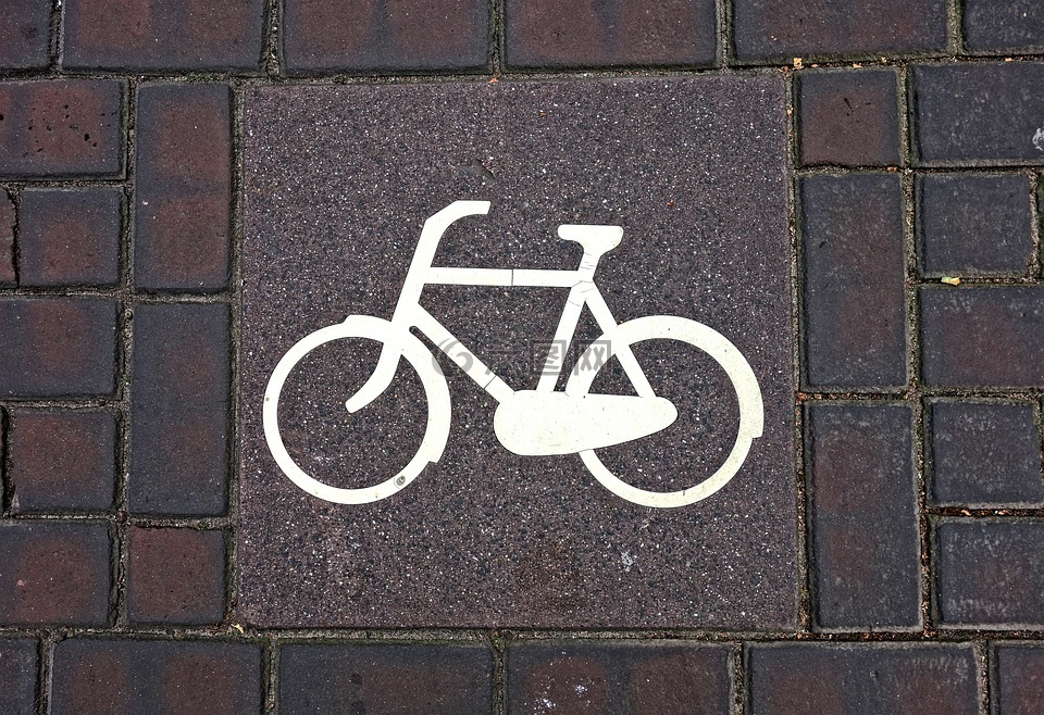 自行車,圖標(biāo),跡象