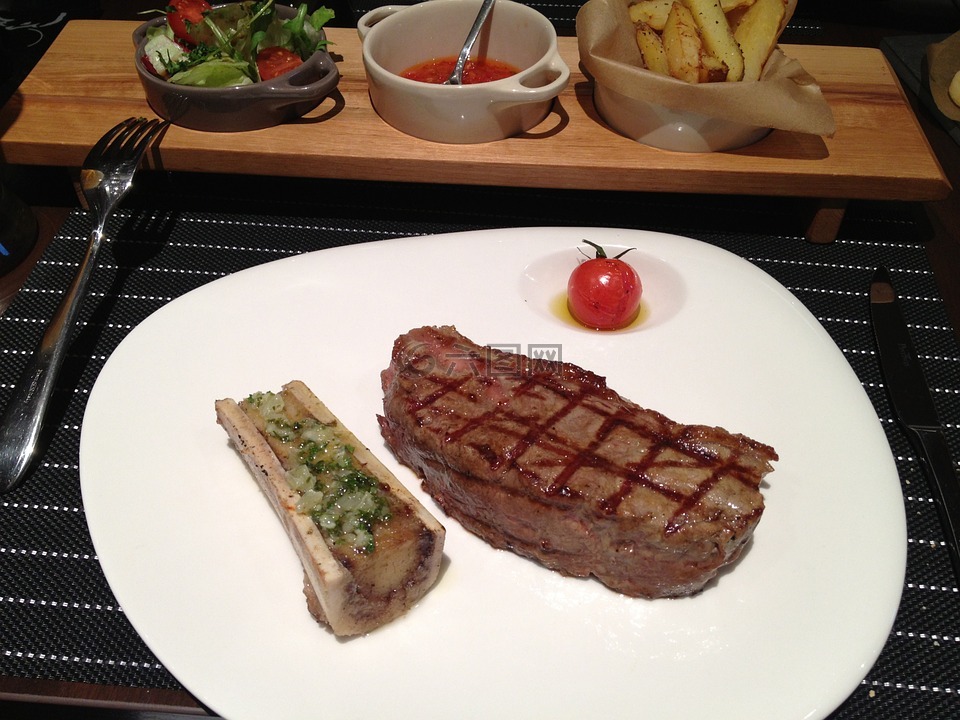 牛排,餐廳,肉
