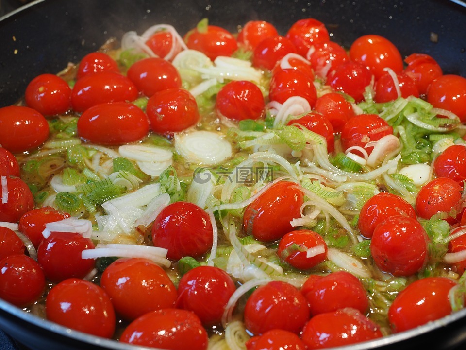 蔬菜潘,蕃茄,韭菜