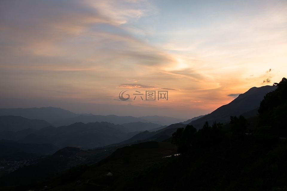 日落,越南,所以