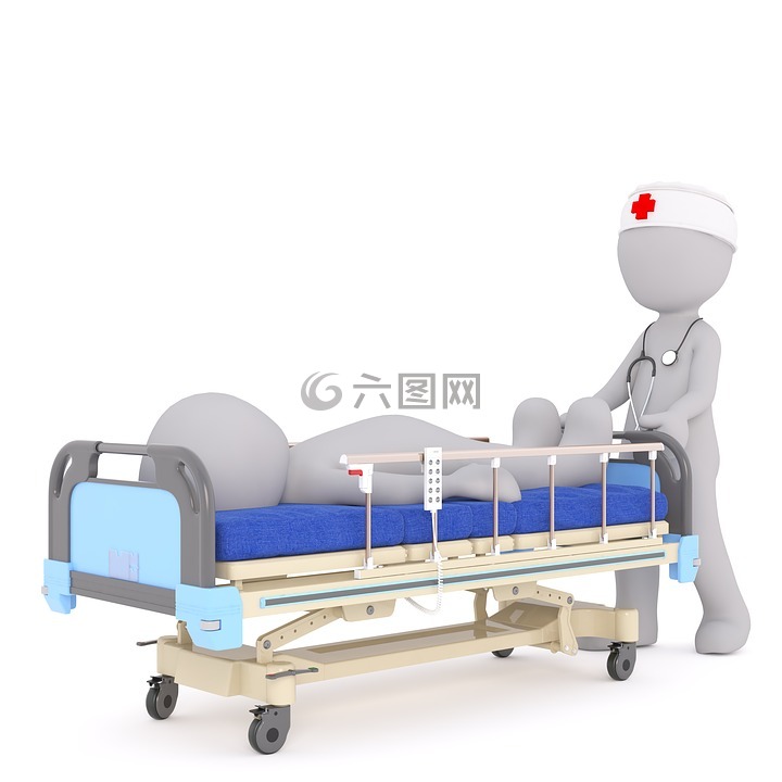 病人护理,白人男性,3d模型