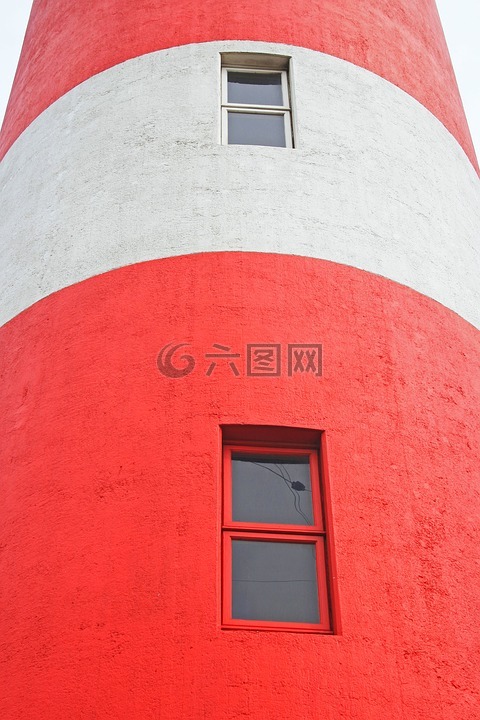 燈塔,高大,塔