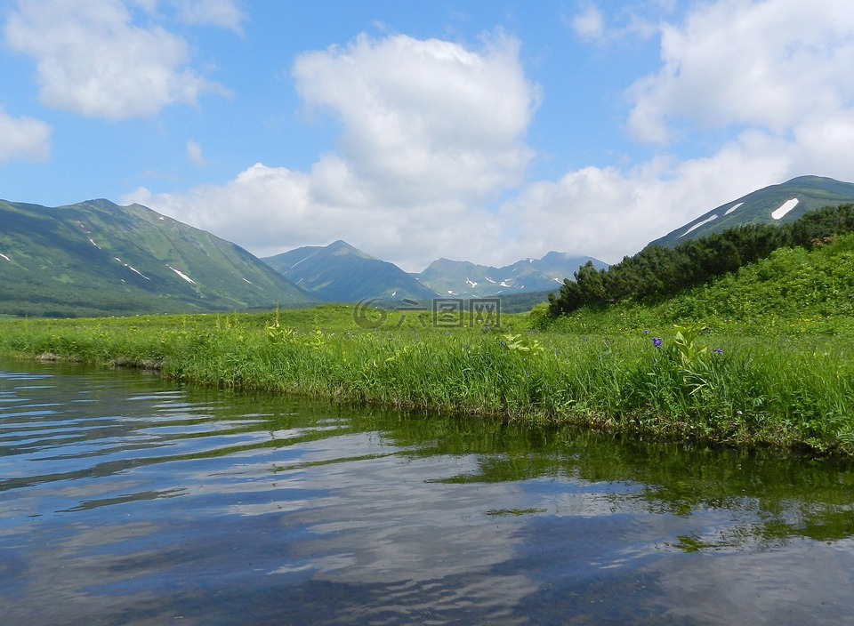 湖,山,森林