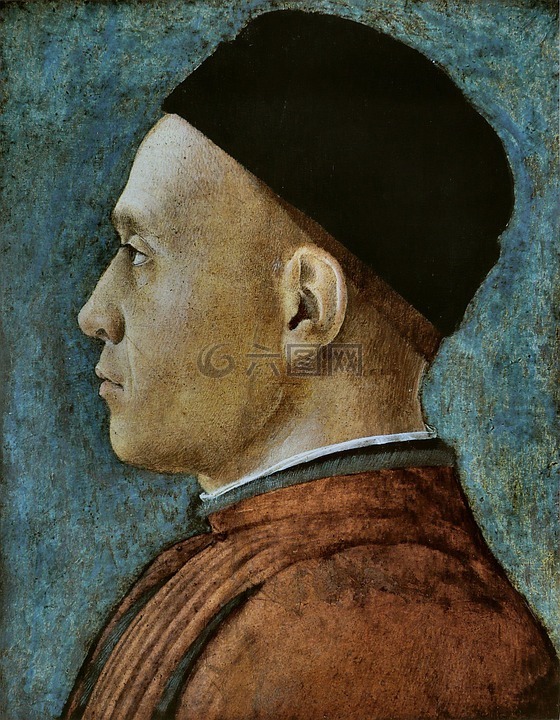 andrea 曼泰尼亞,肖像 d'homme,男子