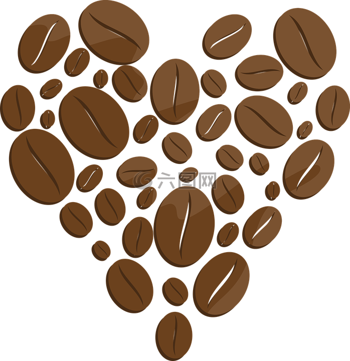 咖啡,豆類,心