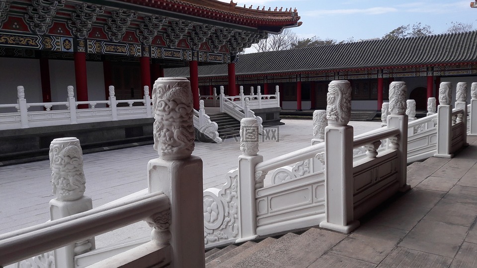 中國(guó)風(fēng),建築,孔廟