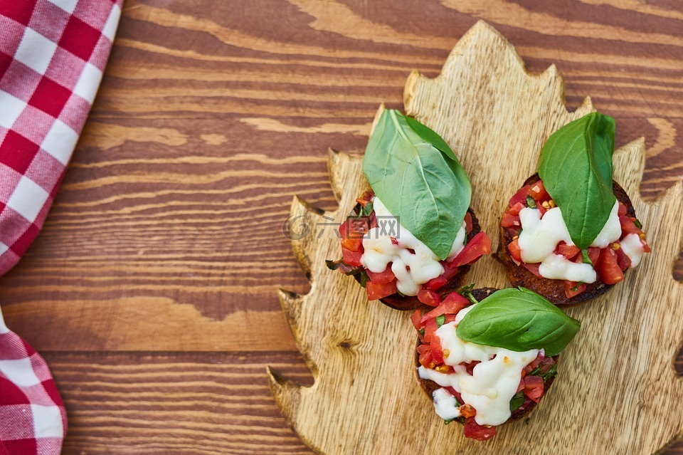 面包,早餐,醬汁