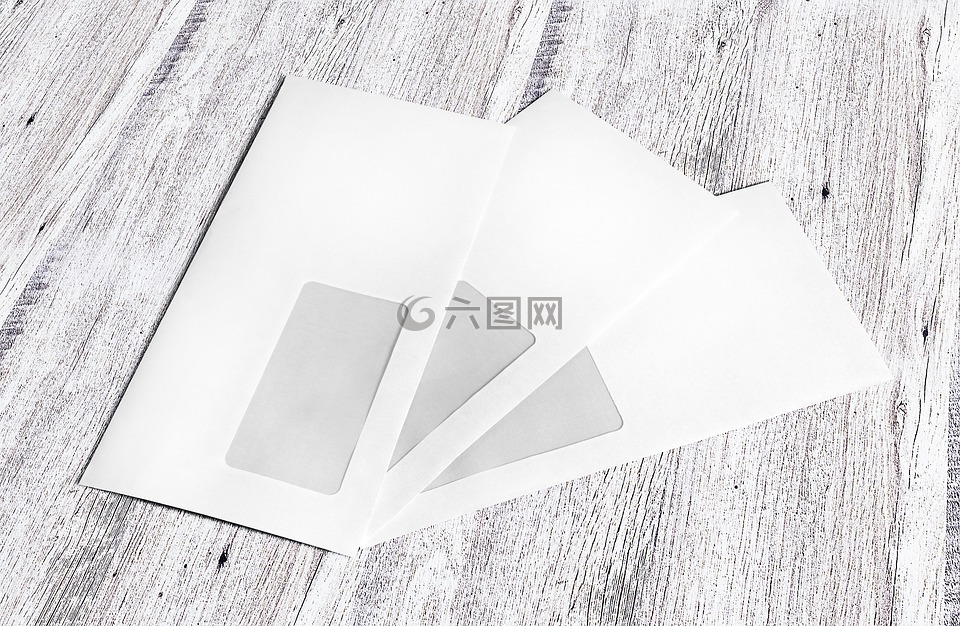 信封,窗口信封,郵件列表