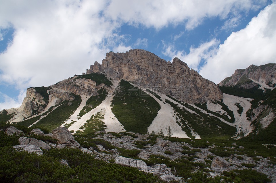 山,白云岩,岩