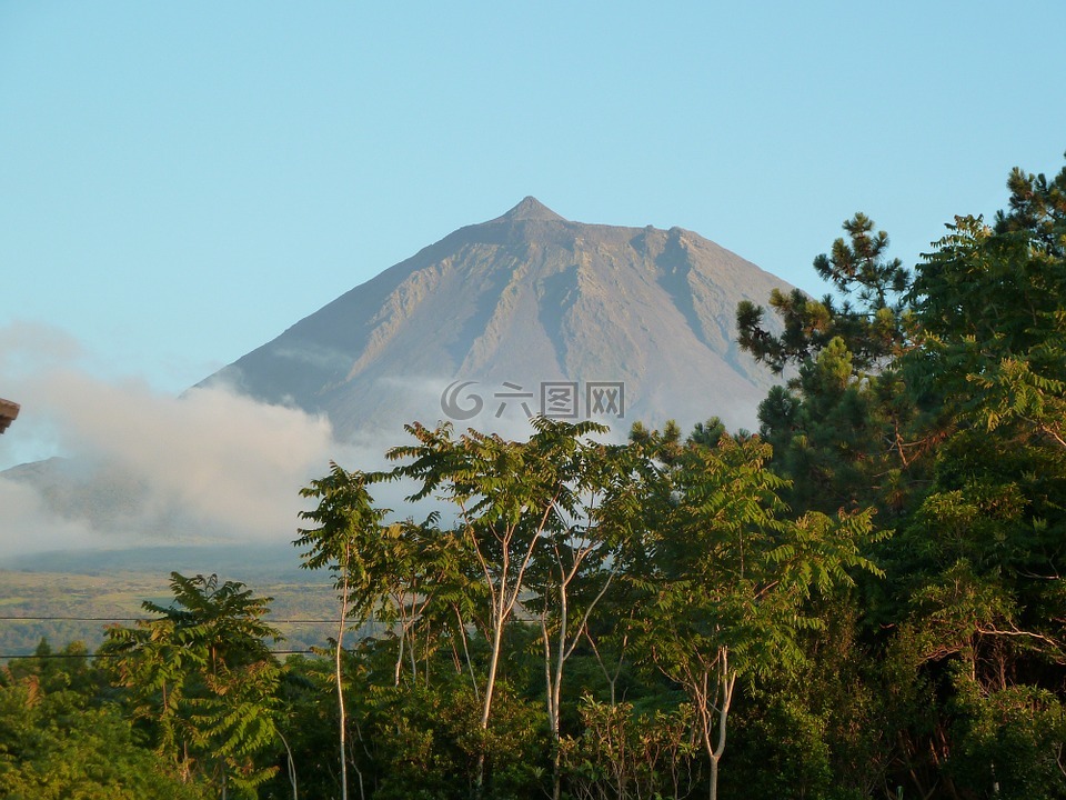 火山,自然,景觀