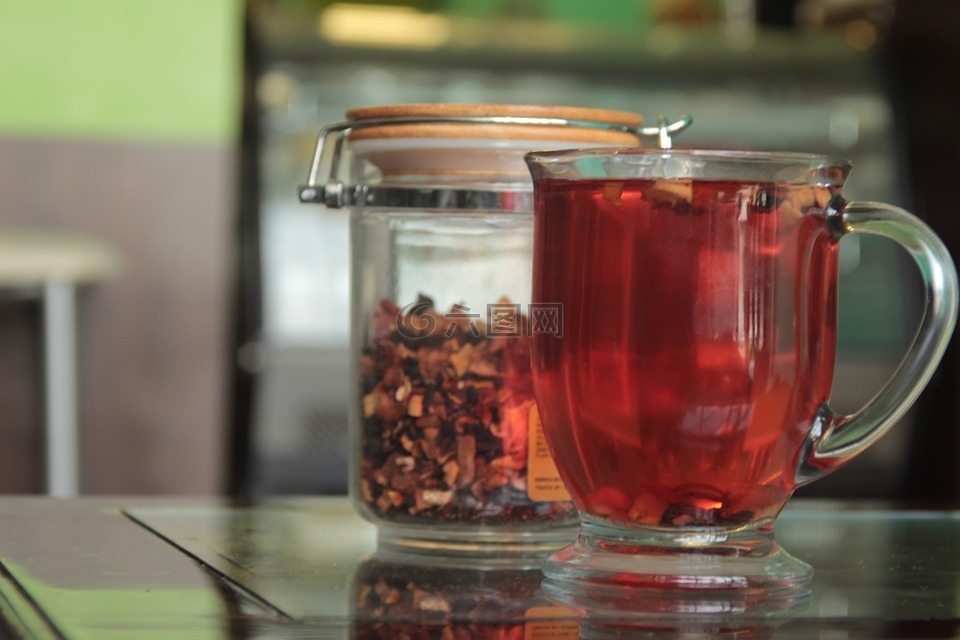 茶,水果,紅色