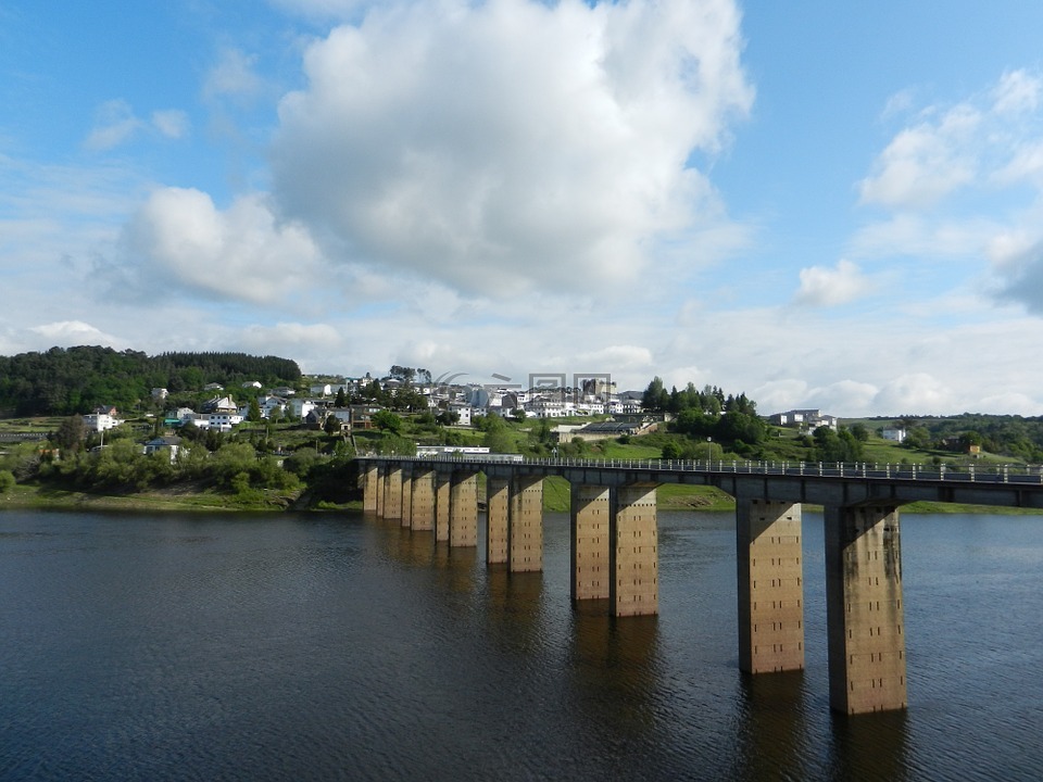 portomarín,橋,力拓米尼奧